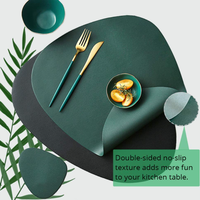 Ensemble de sets de table en cuir PU, sets de table de luxe imperméables, sets de table pour café avec sous-verre