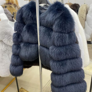 Alla moda e lussuoso girocollo naturale vera <span class=keywords><strong>pelliccia</strong></span> <span class=keywords><strong>di</strong></span> volpe <span class=keywords><strong>cappotto</strong></span> corto invernale <span class=keywords><strong>pelliccia</strong></span> <span class=keywords><strong>di</strong></span> volpe su misura <span class=keywords><strong>per</strong></span> le donne - Product Image 2