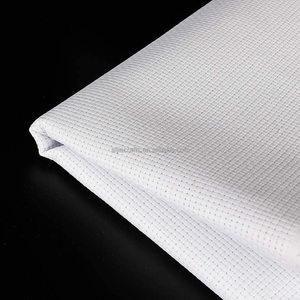 Tissu blanc de point de croix d'<span class=keywords><strong>Aida</strong></span> de 14 fils, tissu d'<span class=keywords><strong>Aida</strong></span> de polyester de coton pour la broderie - Product Image 2