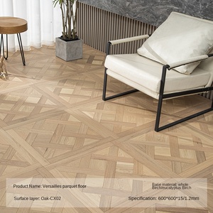 Baldosas de <span class=keywords><strong>parquet</strong></span> de lujo Versalles | Diseño clásico de espiga y Chevron de madera maciza de ingeniería multicapa (600x600x15mm) - Product Image 4