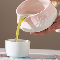 Ensemble d'accessoires pour bol à matcha coloré de style japonais, fouet, support, 6 pièces, coffret cadeau, ensemble de bols à thé en céramique pour café