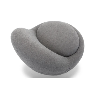 Sofás de sala de estar, silla de tela, sofá individual, sillón gris moderno, sofá de un solo asiento de estilo clásico con espalda baja - Product Image 6
