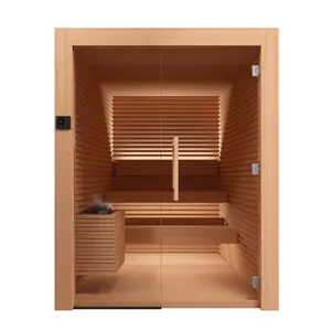 2023 sauna manufacturers supply far infrared sauna room 4 people weight loss indoor sauna wood for sale