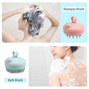 2 uds. Masajeador de cuero cabelludo, cepillo de champú, arandela de cabeza de silicona, ducha de mano, depurador de cuero cabelludo, cepillo de limpieza para eliminar la caspa - Product Image 5