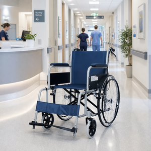Silla de Ruedas Manual con Reposabrazos Acolchados, Manijas de Empuje y Reposapiés <span class=keywords><strong>para</strong></span> Movilidad Diaria y Apoyo de Seguridad <span class=keywords><strong>para</strong></span> Personas Mayores - Product Image 4