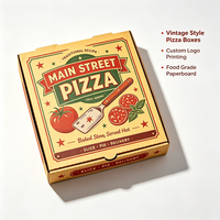 Boîtes à pizza en carton ondulé kraft de qualité alimentaire SP5296, résistantes à la graisse, biodégradables, avec logo personnalisé pour les pizzerias à emporter