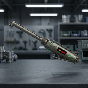 APLUS GLD-H35000-6 OEM Air Angle Drill 0.3HP 3500 RPM 30 Nm Torque Length 305.5mm 0.65kg Spindle <b>Thread</b> 1/4"-28 3 CFM Air - Product Image 3