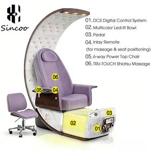 Sillón de Pedicura y Manicura Profesional Reclinable para Masaje Corporal Completo, Silla de Cuidado de Pies con Respaldo Alto para Salón de Belleza - Product Image 5