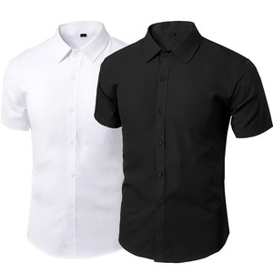 <span class=keywords><strong>Chemise</strong></span> pour <span class=keywords><strong>homme</strong></span>, chemisier à manches longues, perlée, sans repassage, en polyester, coupe ajustée, style coréen, <span class=keywords><strong>chemise</strong></span> habillée décontractée pour le travail - Product Image 3