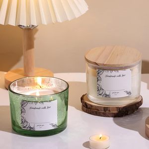 Bocaux à bougies en verre vert moucheté de 16oz pour la fabrication de bougies, récipients pour contenir des bougies de bricolage en cire - Product Image 6