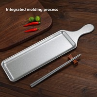 Piring Sajian Vintage untuk Barbekyu, Sushi, Hot Pot, dan Hidangan Penutup, Nampan Kreatif Berpinggiran Sempit, Piring Bentuk Tidak Beraturan