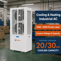 Système de climatisation industrielle de haute qualité 380V triphasé à double ventilateur pour salle d'équipement, portée 15-25m