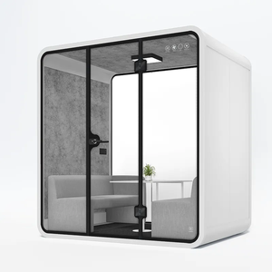 Pod de <span class=keywords><strong>bureau</strong></span> portable écologique Design moderne Cadre en acier autoportant et insonorisé pour le <span class=keywords><strong>bureau</strong></span> à domicile avec fonctions de stockage - Product Image 2