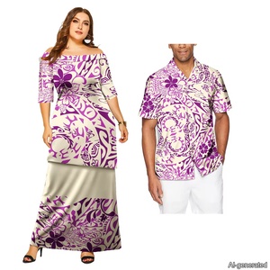 <span class=keywords><strong>Vestito</strong></span> per coppie set Samoa tribale polinesiano da donna <span class=keywords><strong>vestito</strong></span> e gli amanti migliori degli uomini abbinati - Product Image 2