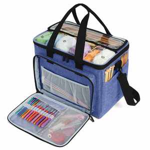 Large Crochet Organizer Bag <b>Knitting</b> Bag Yarn Storage Tote Yarn Holder <b>Case</b> for <b>Knitting</b> <b>Needles</b> - Product Image 1