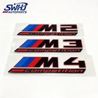 Autocollant d'emblème de voiture léger pour BMW M2 M3 M4 Competition, badge M Power tricolore, autocollant pour la carrosserie, modification du coffre arrière
