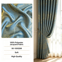 Tissu Jacquard 100% Polyester Anti-rétrécissement Direct Usine pour Projets Hôteliers, Décoration Intérieure, Rideaux de Salon et Voilages