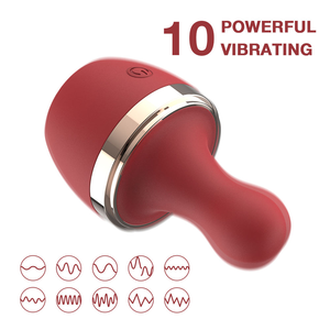 Vibratore Ricaricabile Rosa Stimolatore per Capezzoli e Clitoride in Morbido Silicone a Forma di Capezzolo con 10 Modalità di Vibrazione Giocattoli Sessuali per Donne - Product Image 2