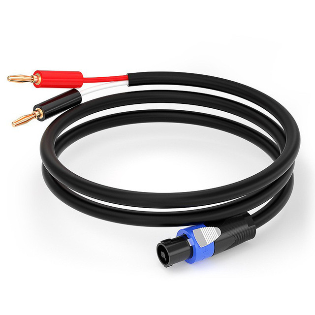 2 Core 2.5mm Audio Loudspeaker Cable Wire Stage Speaker Speakon Cable OFC Oxygen Free Copper 4 Pin Speakon to Speakon Male Plug