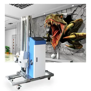 3D Wall Printer Printing Machines Automatic Vertical UV Ink On Glass Wood Art Inkjet Printer Direct Grey Wall Painting