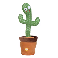 Nouvelle conception : Peluche Cactus Dansant 35cm, Douce, Fonction Enregistrement et Répétition, Haut-parleur Mignon pour Enfants, Idéal Anniversaire