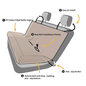 Kunden spezifisches Luxus-Hunde katzen bett Mittelgroßes Luxus-Reise polster Sicherheit Haustier-Rücksitz bezug Modernes wasserdichtes Oxford für Autos - Product Image 3