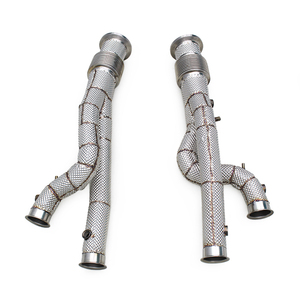 Bsk động cơ đường phố Xe tiêu đề downpipe cho Lamborghini Aventador svj 2019 + chủng tộc thể thao thẳng miễn phí dòng chảy SUS304 exhaust <span class=keywords><strong>muffler</strong></span> - Product Image 1