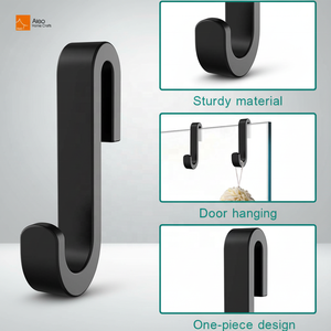 <span class=keywords><strong>Ganci</strong></span> in Silicone per Porte in Vetro Senza Foratura, Neri, per Asciugamani e Spugne in Bagno e Cucina - Appendiabiti da <span class=keywords><strong>Porta</strong></span> Durevole ed Ecologico - Product Image 5