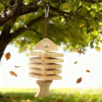 Jouets à mâcher pour perroquets de taille moyenne à petite, durables, fabriqués en Chine, en forme de poisson, blocs en bois avec longue corde pour divertissement et soulagement du stress du bec