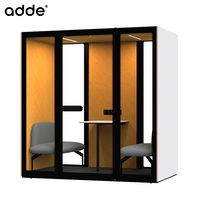 Cabines de bureau insonorisées en bois pour 4 personnes, les plus populaires, pour un travail silencieux et une intimité professionnelle