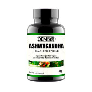 Compléments alimentaires à base de plantes Linnuo Ashwagandha et vitamine C en capsules (60 comprimés/flacon) - Qualité alimentaire - Product Image 1
