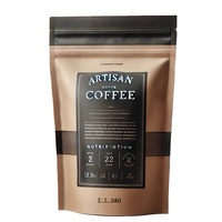Sacs d'emballage personnalisés en papier kraft à fond plat scellable de 12 oz avec valve pour café en grains de Chine