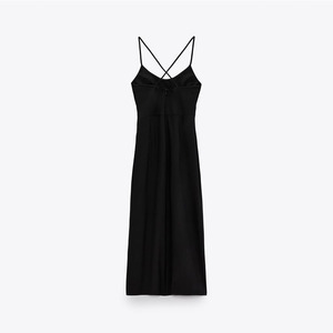 <span class=keywords><strong>Abito</strong></span> da donna estivo personalizzato con cinturino <span class=keywords><strong>incrociato</strong></span> stile stile Chiffon Sexy stile Chiffon tessuto coreano senza maniche in stile - Product Image 4