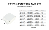 Caja de Conexiones Eléctrica Impermeable IP66 de Plástico ABS para Montaje en Pared, Personalizada OEM ODM SZOMK, con Resistencia a los Rayos UV para Sensor IoT en Exteriores