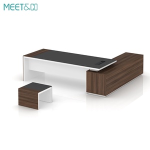 Premium Modern Executive Office Desk Luxury L-Shape Wooden Furniture Convertible & Extendable CE Certified for CEOs Bosses - Product Image 4