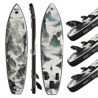 Planche de paddle gonflable ITAOSTAR modèle 11'6"x35"x6" (SUP) avec 5 ailerons, design portable 17KG pour lacs et rivières