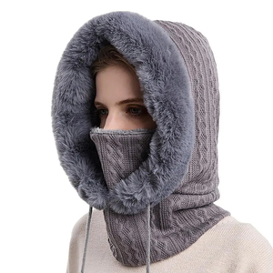 Winter Warm Fleece Hat Hood Windproof Breathable Thermal Neck Scarf <b>Face</b> Beanies Balaclava Outdoor Cycling Hiking Motorcycle - Product Image 2