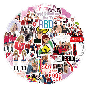 60 Pegatinas de la Banda Musical Mexicana <span class=keywords><strong>Rebelde</strong></span>, Calcomanías del Cantante <span class=keywords><strong>RBD</strong></span> - Product Image 3