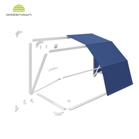 Pièces de store de fenêtre demi-rond pliant en aluminium, style français, pour design de mode et bricolage