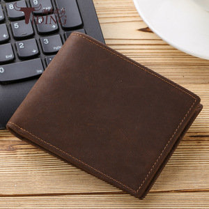 Cartera Bifold de Cuero Genuino Tiding para Hombre, Protección RFID, Color Marrón Oscuro, Marrón, Negro, Diseño Minimalista, Uso Diario - Product Image 3