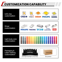 Projecteur LED de salle de réunion en aluminium courbé, à angle d'éclairage de 15, 24, 36, 50 degrés, dimmable, en latex, homologué CE, service tout-en-un