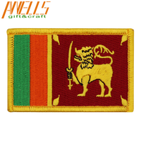 Écusson brodé 3D du drapeau haïtien, badge en tissu pour blazer avec décoration en dentelle, patchs brodés thermocollants pour vêtements