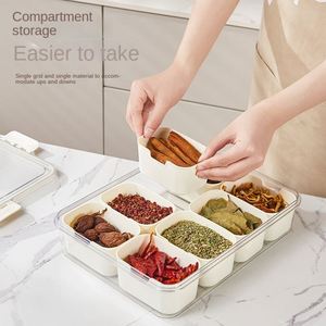 กล่องขนมทรงสี่เหลี่ยมพร้อมฝาปิดแบบมีหูหิ้ว พับเก็บได้ ใช้จัดระเบียบในตู้เย็น สำหรับใส่ผัก ขนม ของว่าง สำหรับงานปาร์ตี้ ท่องเที่ยว ปิกนิก ใช้จัดระเบียบอาหาร - Product Image 3