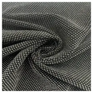 Lurex Knitting Fabric Metallic Knit Fabric Nylon Spandex Metallic Dress Fabric Black By The Yard