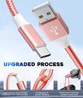 Meistverkauftes Hochwertiges Typ-C-Kabel 1m 2m 3m 10ft Nylon-Umflochtenes USB-C-Kabel für Handy Tablet Laptop Aufladen USB-Datenkabel