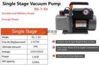 RS-1-SV 2.5CFM ultime vide 1/4HP pompe à réfrigérant à un étage pompe à vide lubrifiée à l'huile pour climatiseur automobile