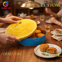 Boîte en étain personnalisée de qualité alimentaire, impression offset, couvercle hermétique, logo couleur personnalisé pour emballage cadeau de chocolats, bonbons, gâteaux de lune