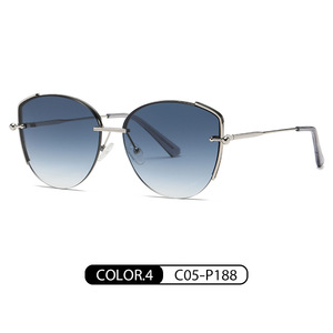 Gafas de Sol Ligeras con Montura Completa de Metal y Nylon Gris UV400, Lentes de PC, Logotipo Personalizado, Protección UV, Moda Nueva - Product Image 5