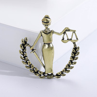 Broche Balance en alliage de luxe pour femmes avocats pour les décorations de fête de mariage et de fiançailles également idéale comme cadeau pour enfants