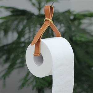 Outdoor camping hanging tissue holder, leather toilet paper <b>roll</b> holder, home bedroom tissue holder, napkin <b>rack</b>. - Product Image 1